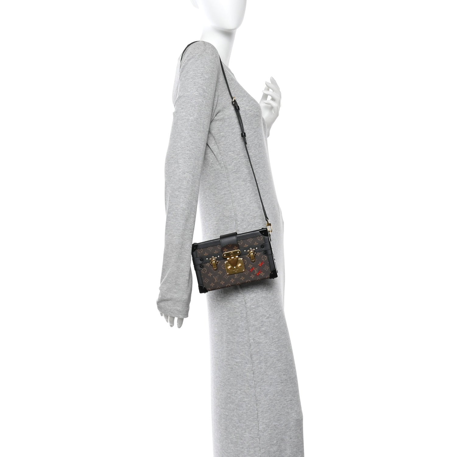 Louis Vuitton Monogram Petite Malle Black 2 of 12