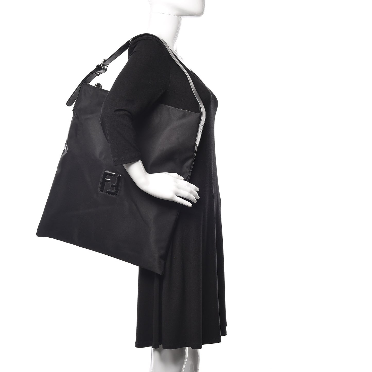 Nylon Shoulder Bag Black