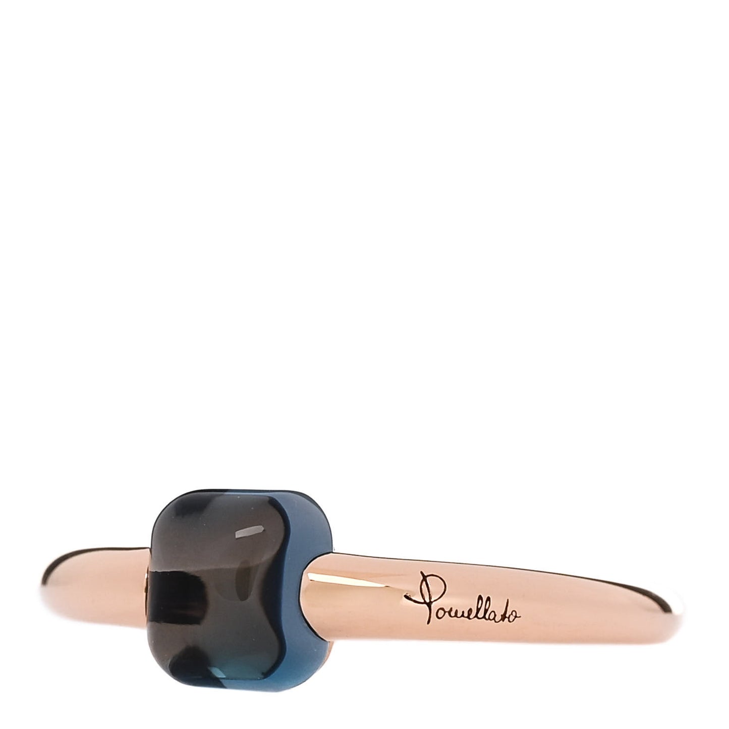 18K Rose Gold London Blue Topaz M'Ama Non M'Ama Ring 53 6.25