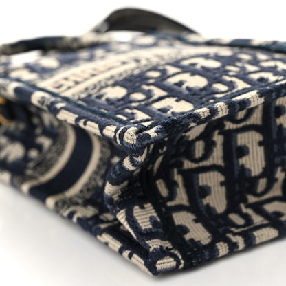 Christian Dior Oblique Mini Book Tote Phone Bag Blue 9 of 11