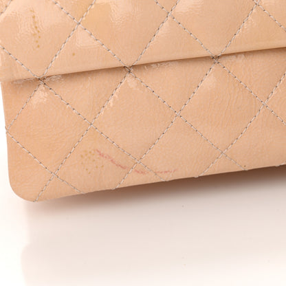 Chanel Patent Goatskin Quilted 3 Pocket Accordion Flap Light Beige 13 of 13