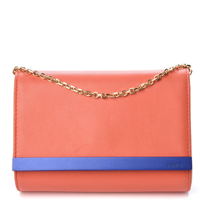 Fendi Nappa Enamel Mini Rush Clutch Orange 1 of 11