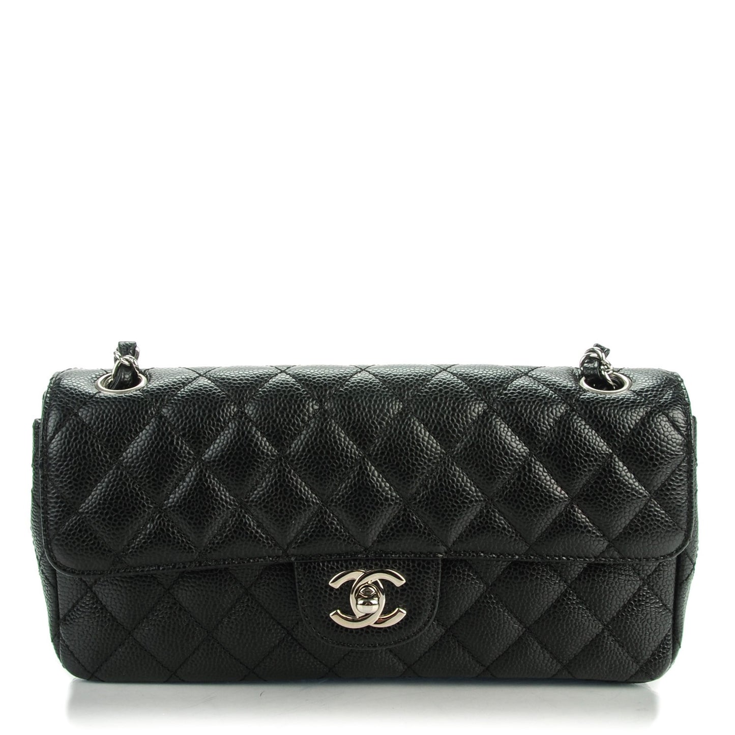 Caviar Quilted East West Flap Black