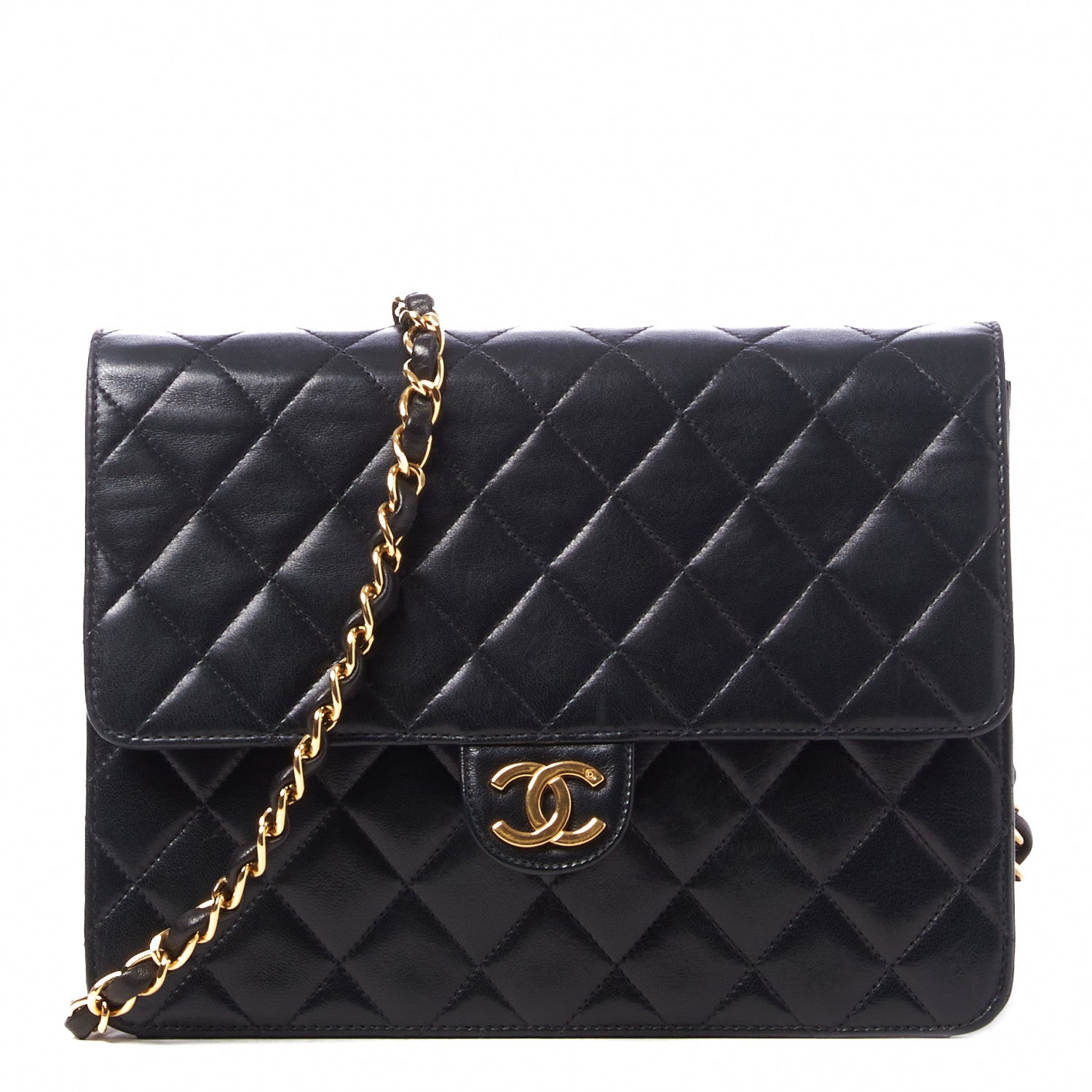Chanel Lambskin Quilted Small Single Flap Bag Black 1 of 9