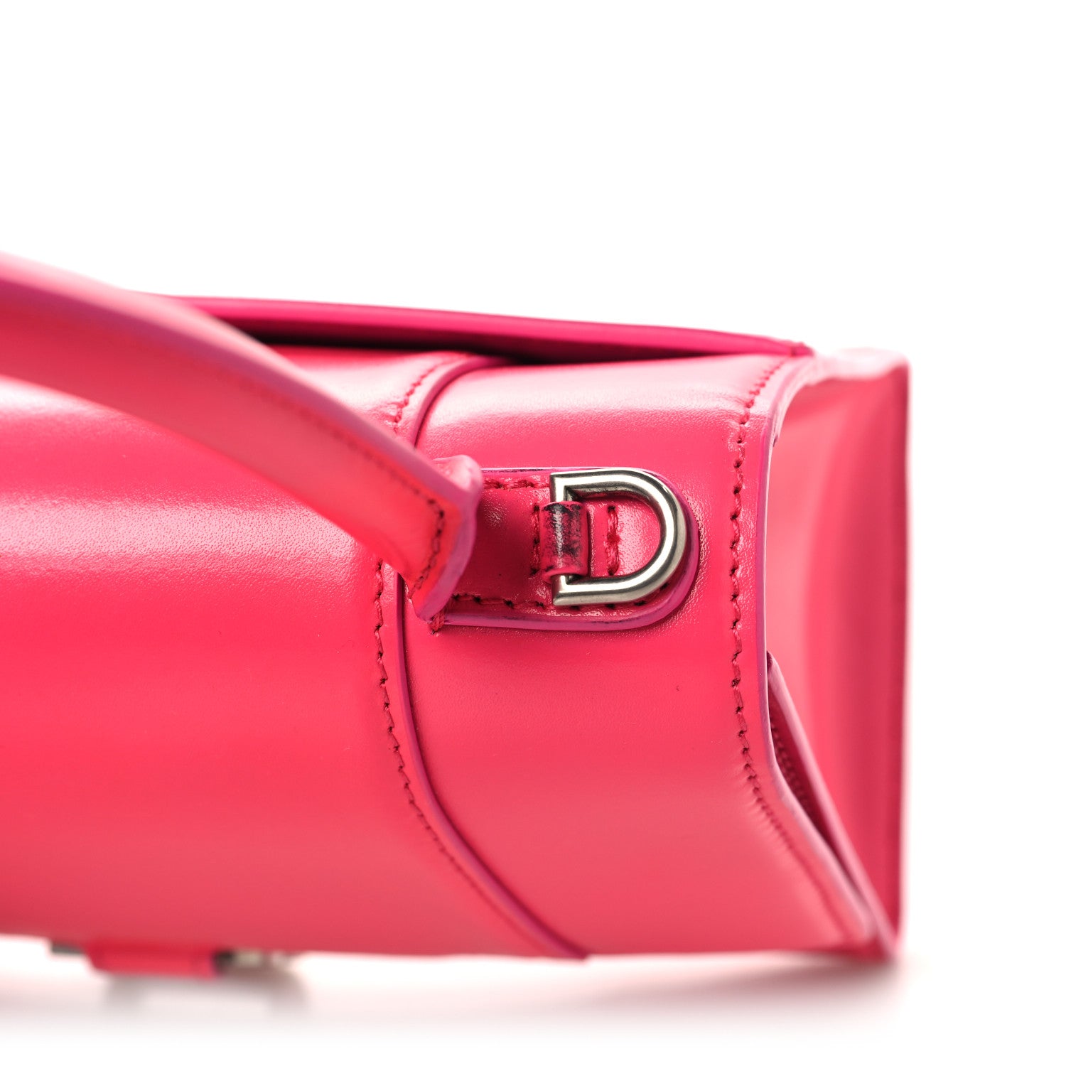 Balenciaga Shiny Box Calfskin Small Hourglass Top Handle Bag Acid Fuchsia 10 of 11