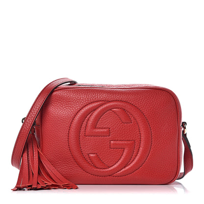 Gucci Pebbled Calfskin Small Soho Disco Bag Tabasco Red 1 of 11