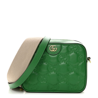 Gucci Calfskin GG Matelasse Shoulder Bag Spring Green Natural 1 of 10