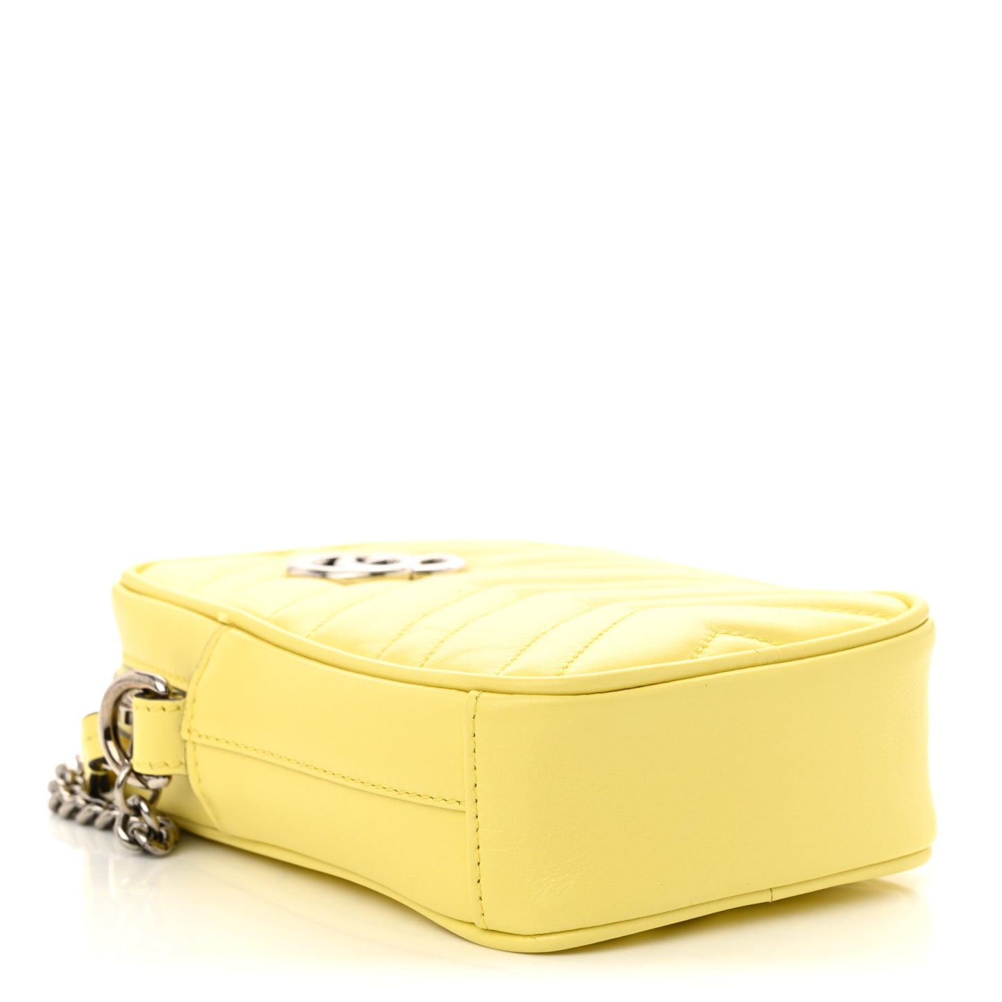 Calfskin Matelasse Mini GG Marmont Crossbody Bag Banana