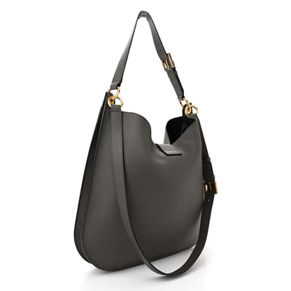 Tom Ford Grain Calfskin Large Tara Crossbody Grey 3 of 10