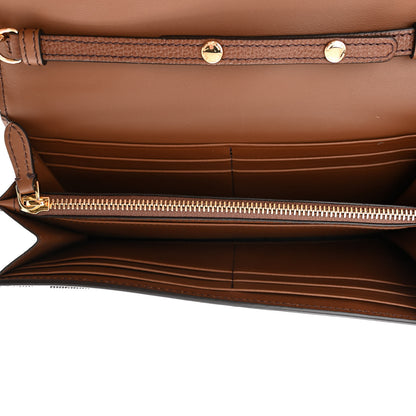 Burberry Derby Calfskin House Check Henley Wallet On Chain Tan 5 of 10
