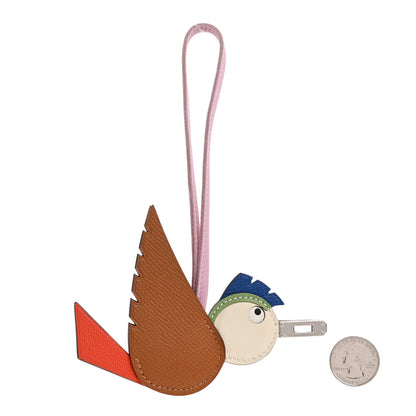 Hermes Epsom Swift Chevre Mysore Birdy Bag Charm Mauve Sylvestre Vert Poppy Gold Nata Craie 2 of 6