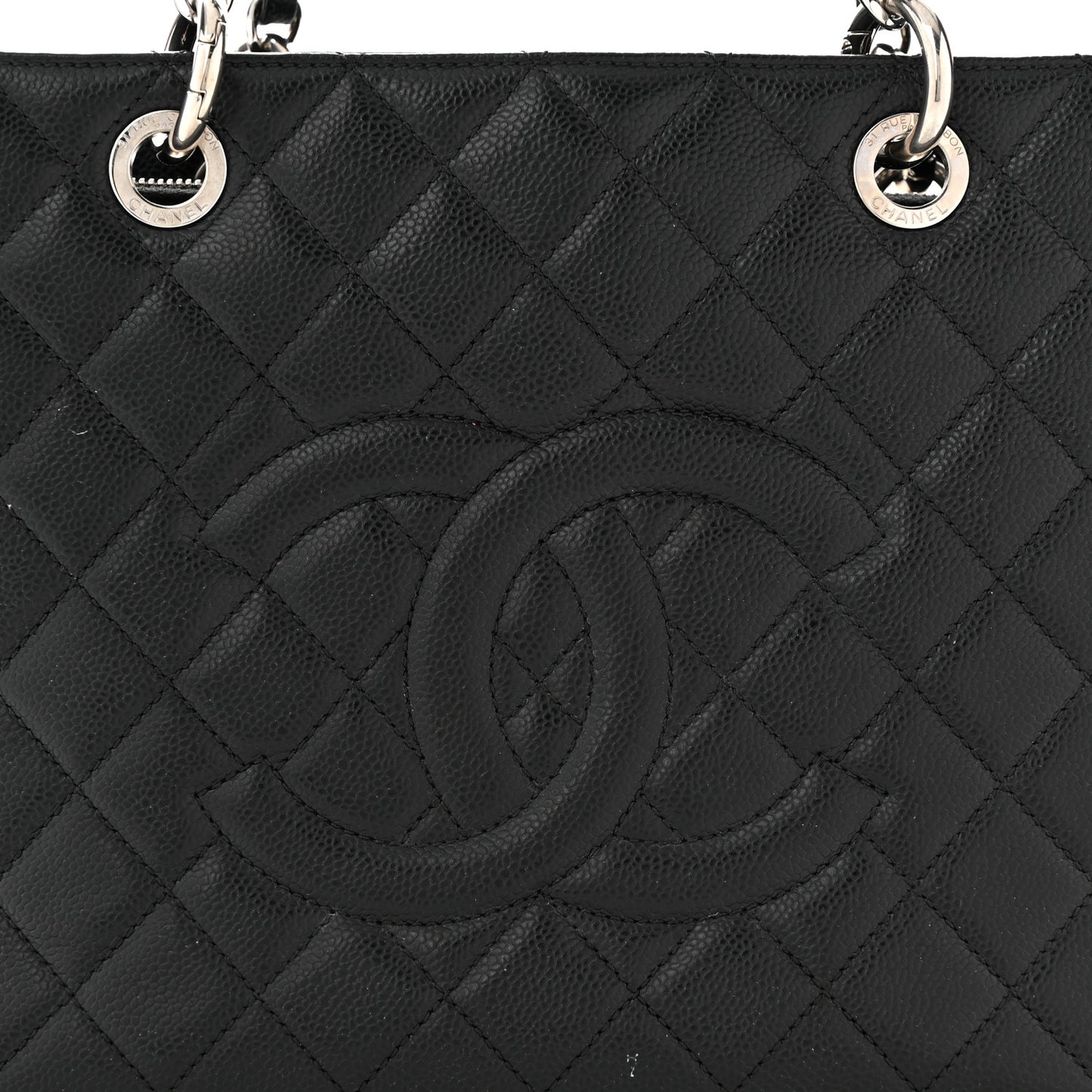 Caviar Quilted Grand Shopping Tote GST Black