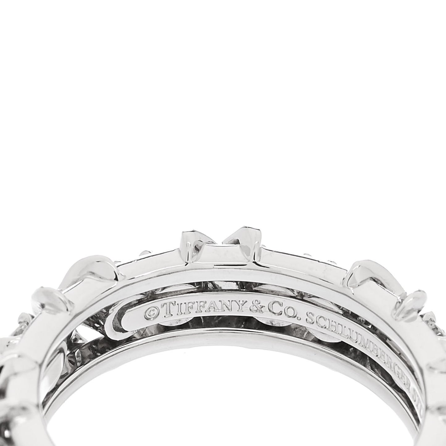 Platinum Diamond Schlumberger Sixteen Stone Ring 52 6
