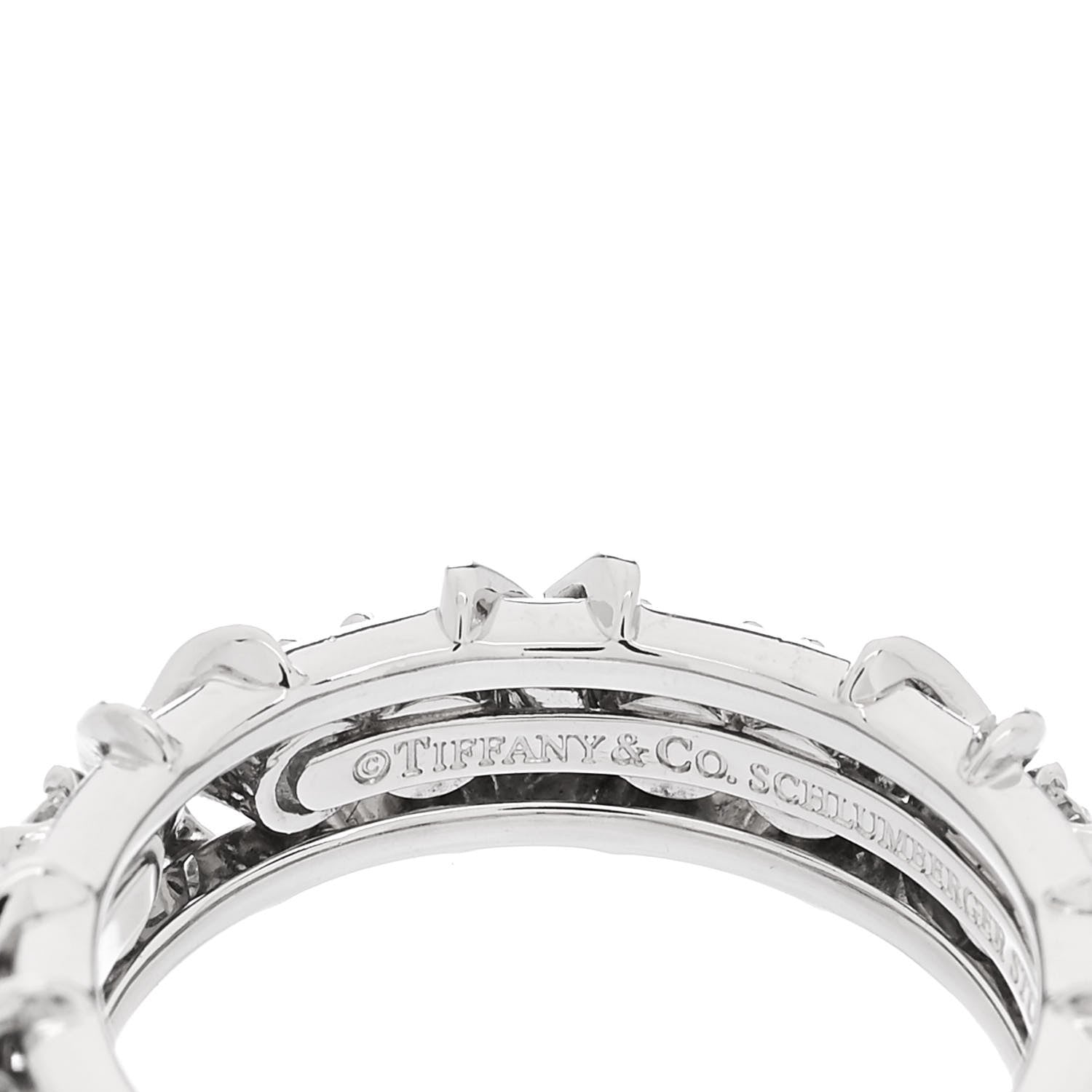 Tiffany Platinum Diamond Schlumberger Sixteen Stone Ring 52 6 4 of 6