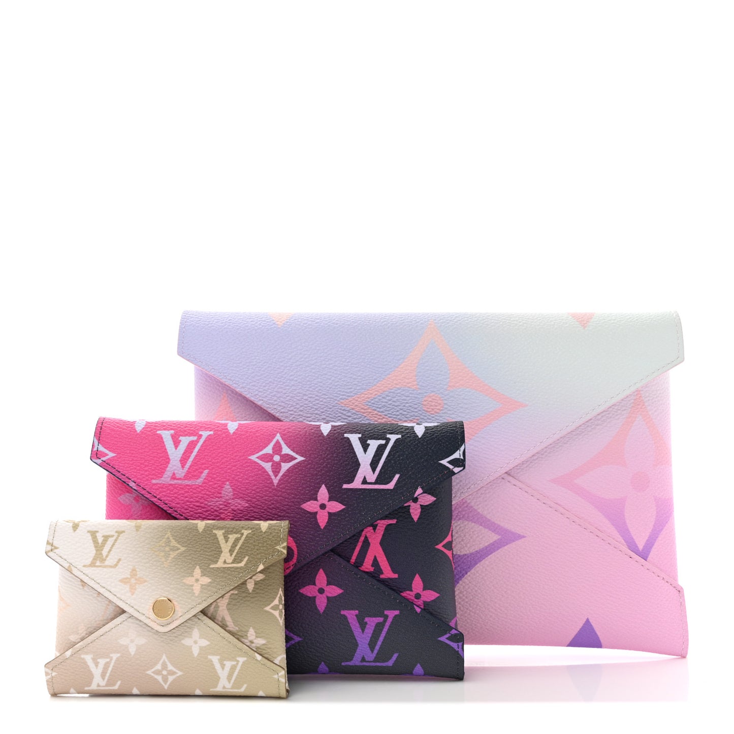 Monogram Giant Spring In The City Kirigami Pochette Set Sunrise Pastel Midnight Fuchsia Sunset Kaki
