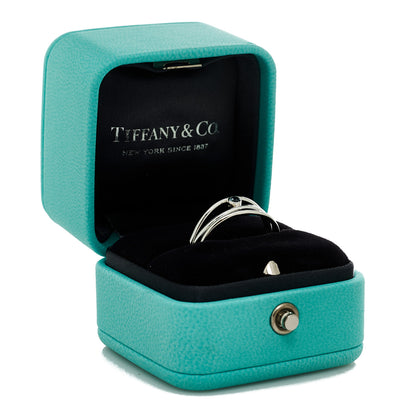 Tiffany Sterling Silver Blue Topaz 3 Row Wave Ring 57 8 5 of 5