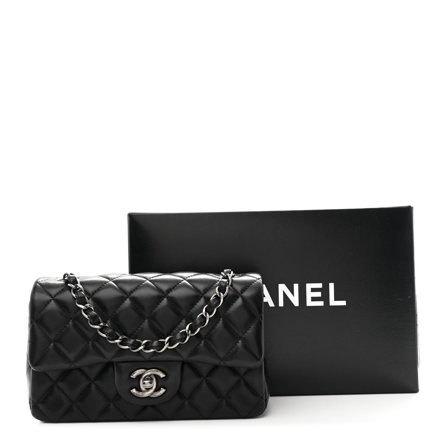 Chanel Lambskin Quilted Mini Rectangular Flap Black 11 of 11