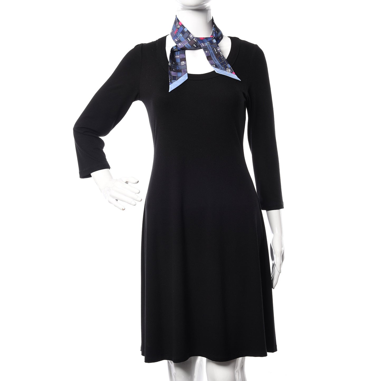 Silk Bolduc Au Carre Twilly Blue Jean Rose Vif Gris