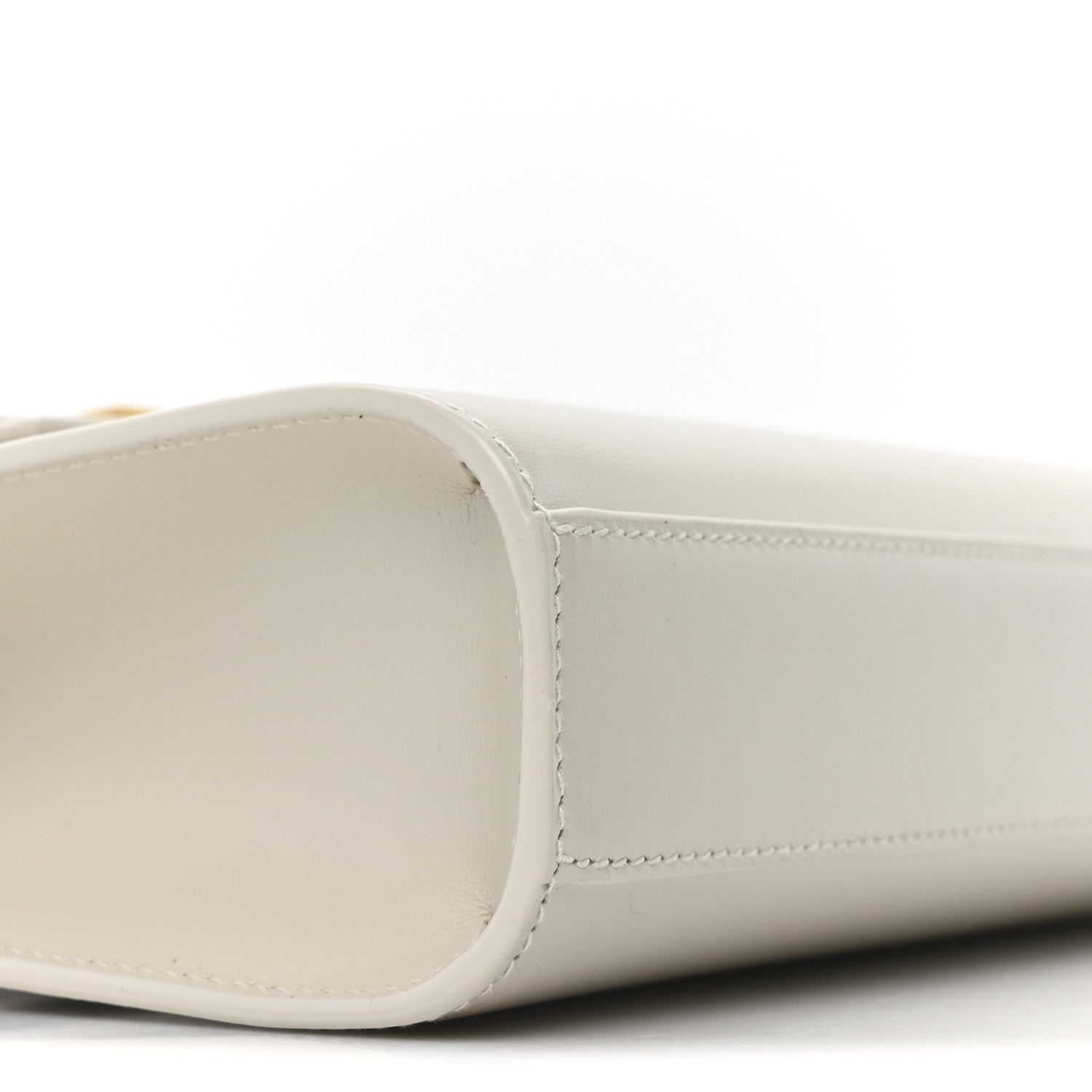 Saint Laurent Smooth Calfskin Small Manhattan Baguette  Crema Soft 9 of 10