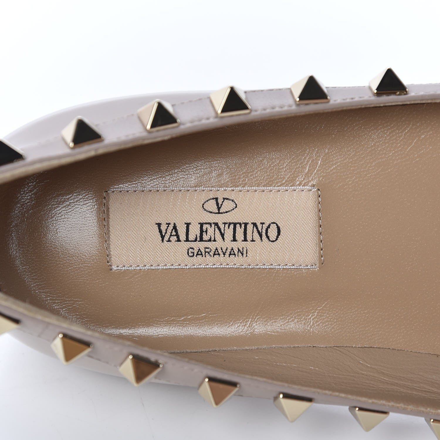 Valentino Garavani Patent Rockstud Ballerina Flats 36 Poudre 7 of 10