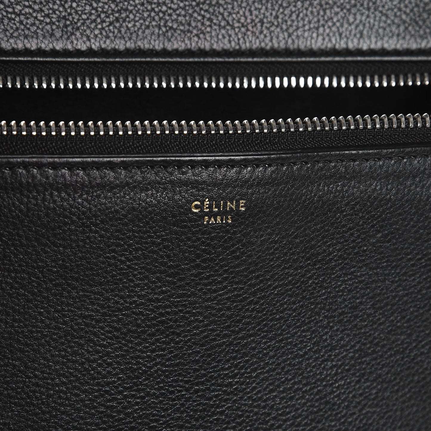 Grained Calfskin Medium Edge Shoulder Bag Black