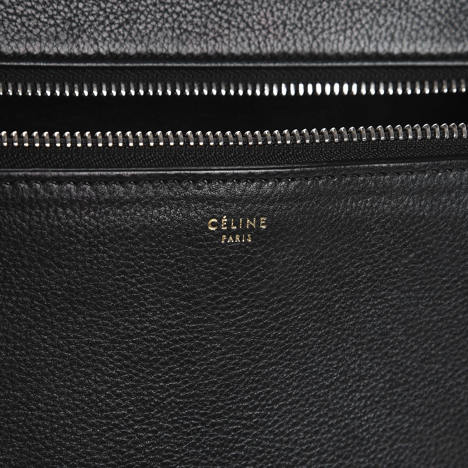 Celine Grained Calfskin Medium Edge Shoulder Bag Black 6 of 17