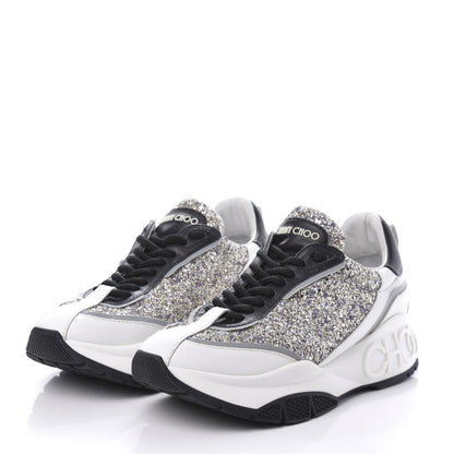Jimmy Choo Glitter Raine Sneakers 37.5 White 3 of 7