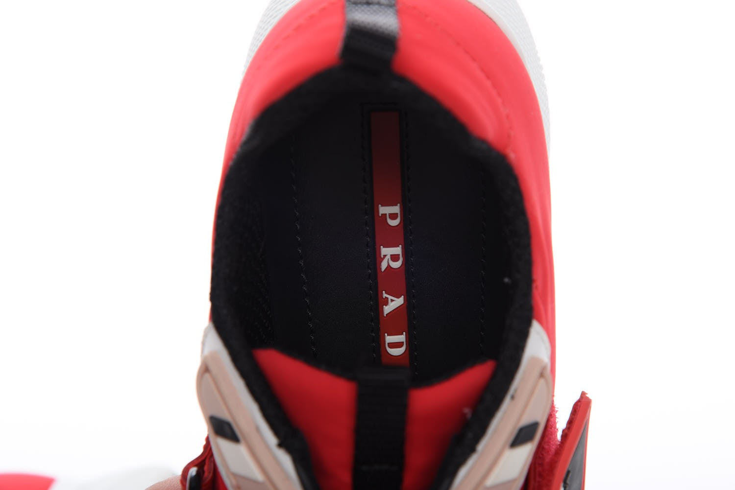 Prada Neoprene Floral Sneakers 37 Lacca 9 of 11
