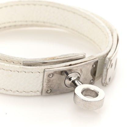 Hermes Epsom Kelly Double Tour Bracelet White 6 of 6