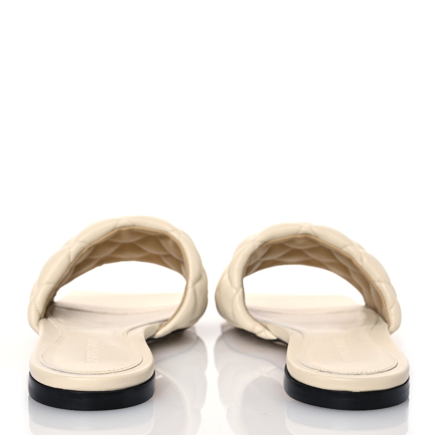 Nappa Maxi Intrecciato Lido Flat Sandals 37.5 Wax