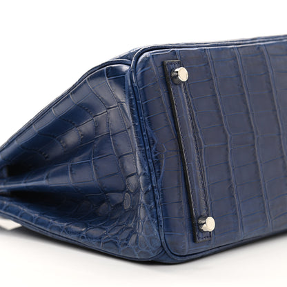 Hermes Matte Niloticus Crocodile Birkin 30 Bleu De Malte 9 of 13