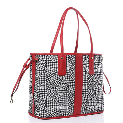 MCM Visetos Medium Liz Reversible Shopper Tote Ruby Red 5 of 12