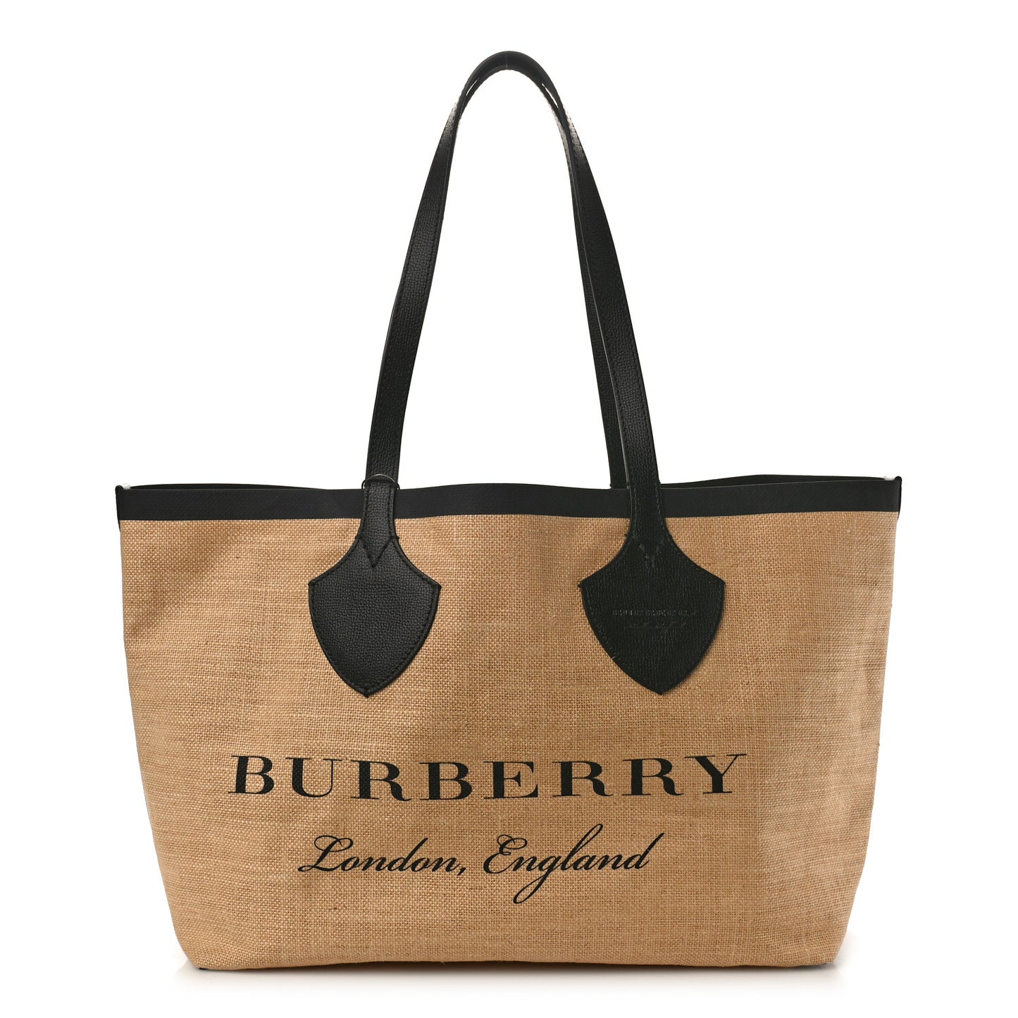 Raffia Logo Print Medium The Giant Reversible Tote Black