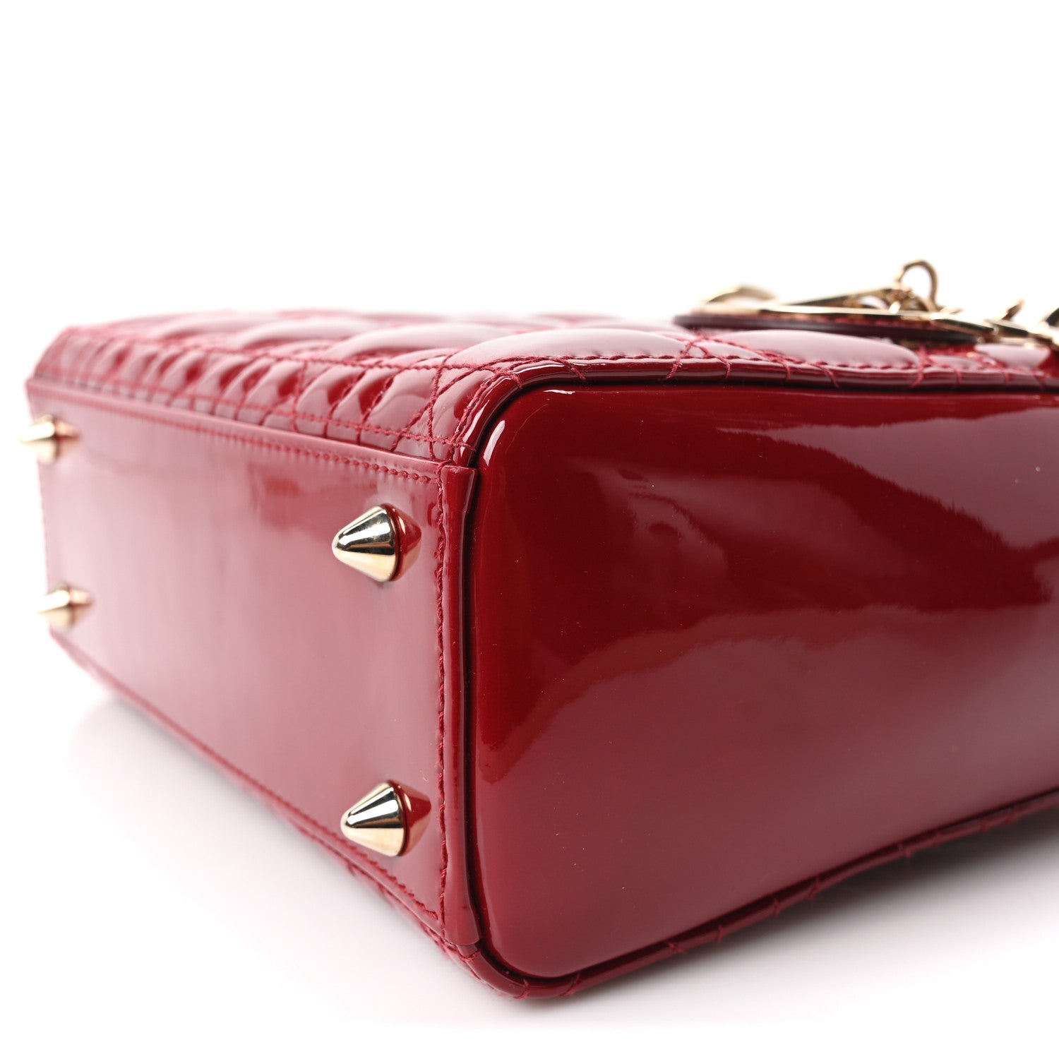 Christian Dior Patent Cannage Small Lady Dior Cherry Red 9 of 9