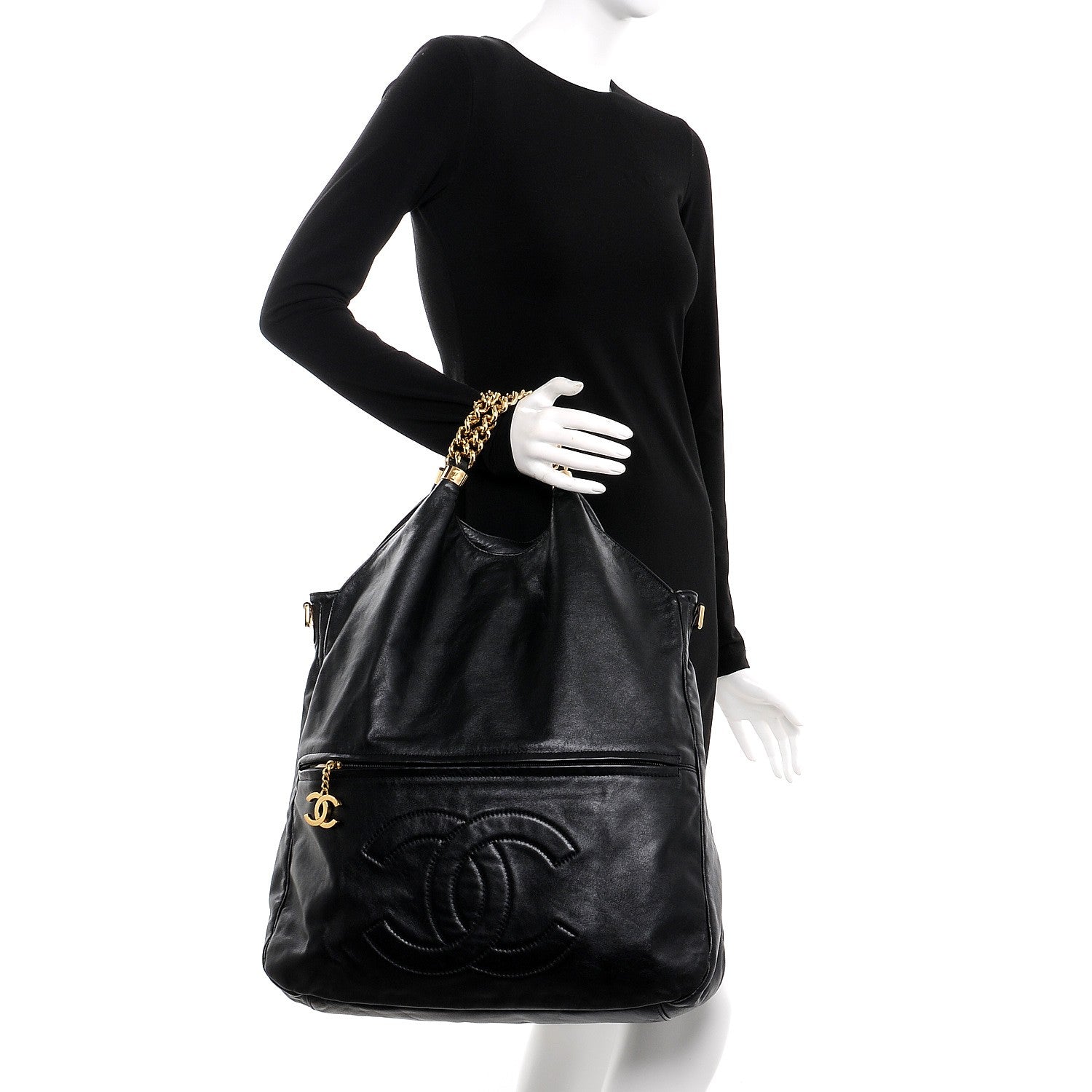 Chanel Calfskin Large Rodeo Drive Tote Black 2 of 9