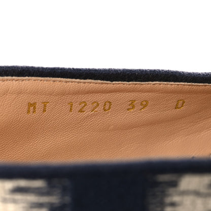 Christian Dior Cotton D-Stripes Embroidered Granville 15mm Espadrilles 39 Deep Blue 7 of 10