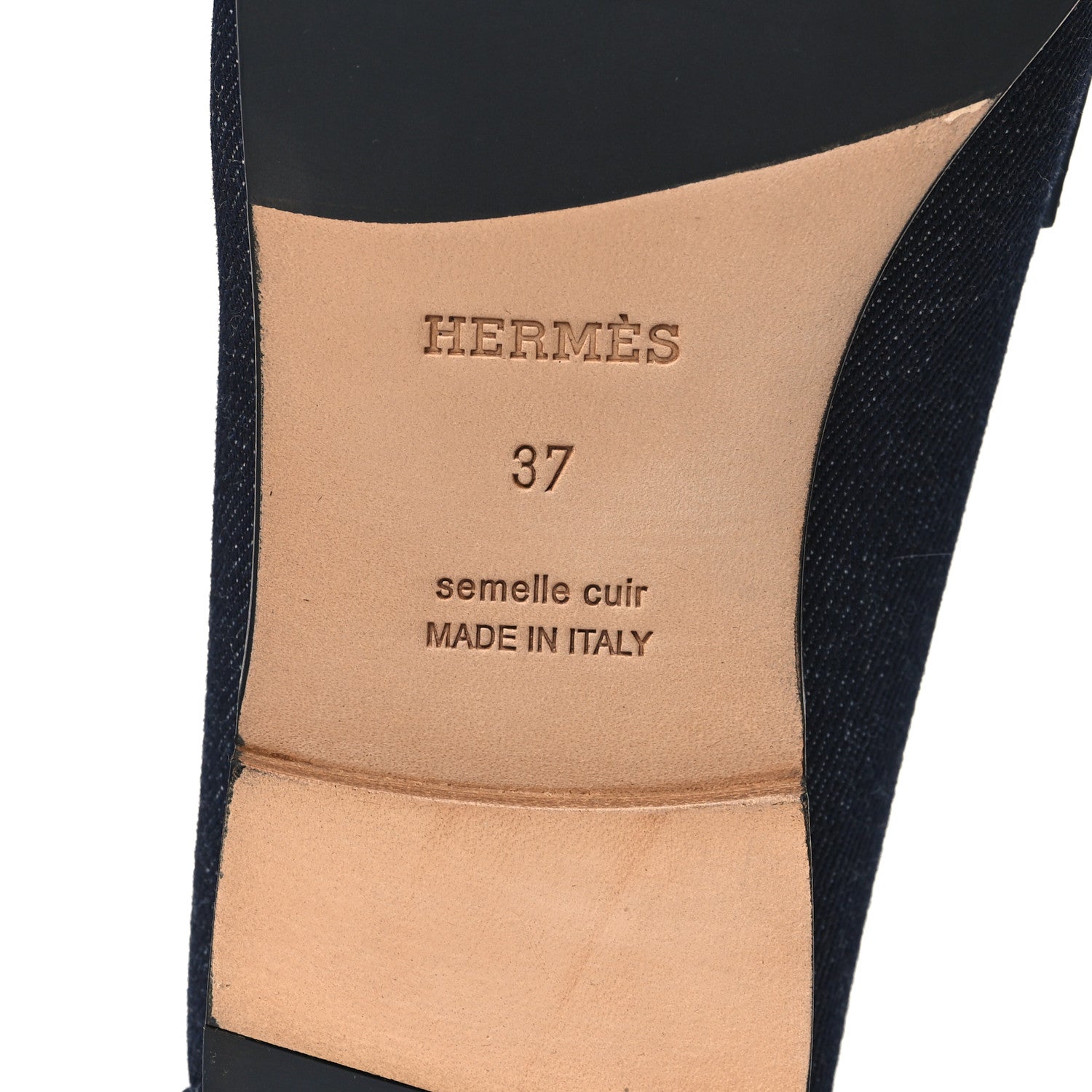 Hermes Denim Colette Loafers 37 Bleu Indigo 6 of 8