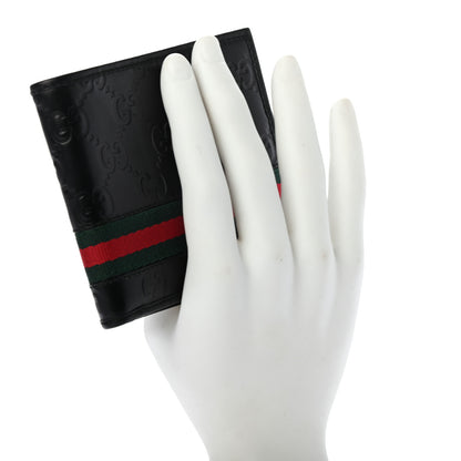 Gucci Guccissima Web Bi-Fold Wallet Black 2 of 7
