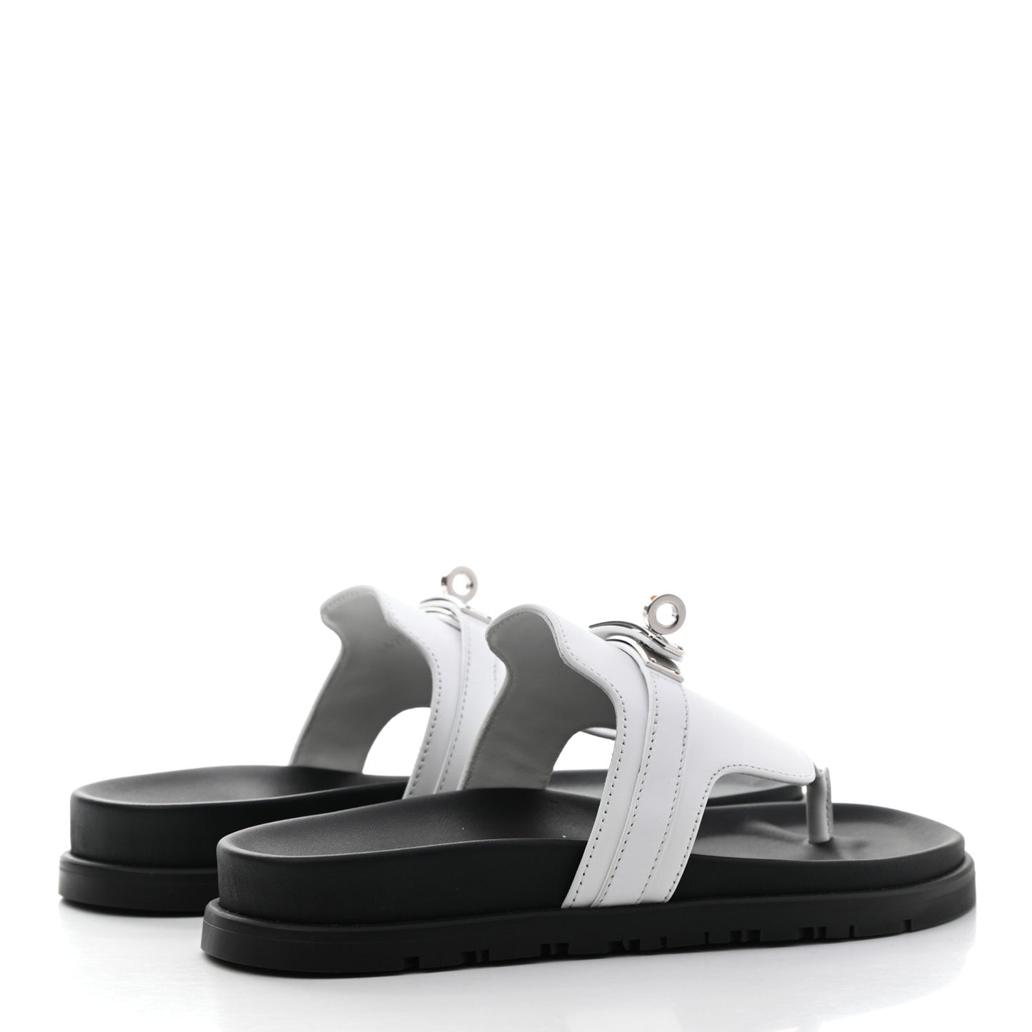 Calfskin Womens Empire Sandals 35 White