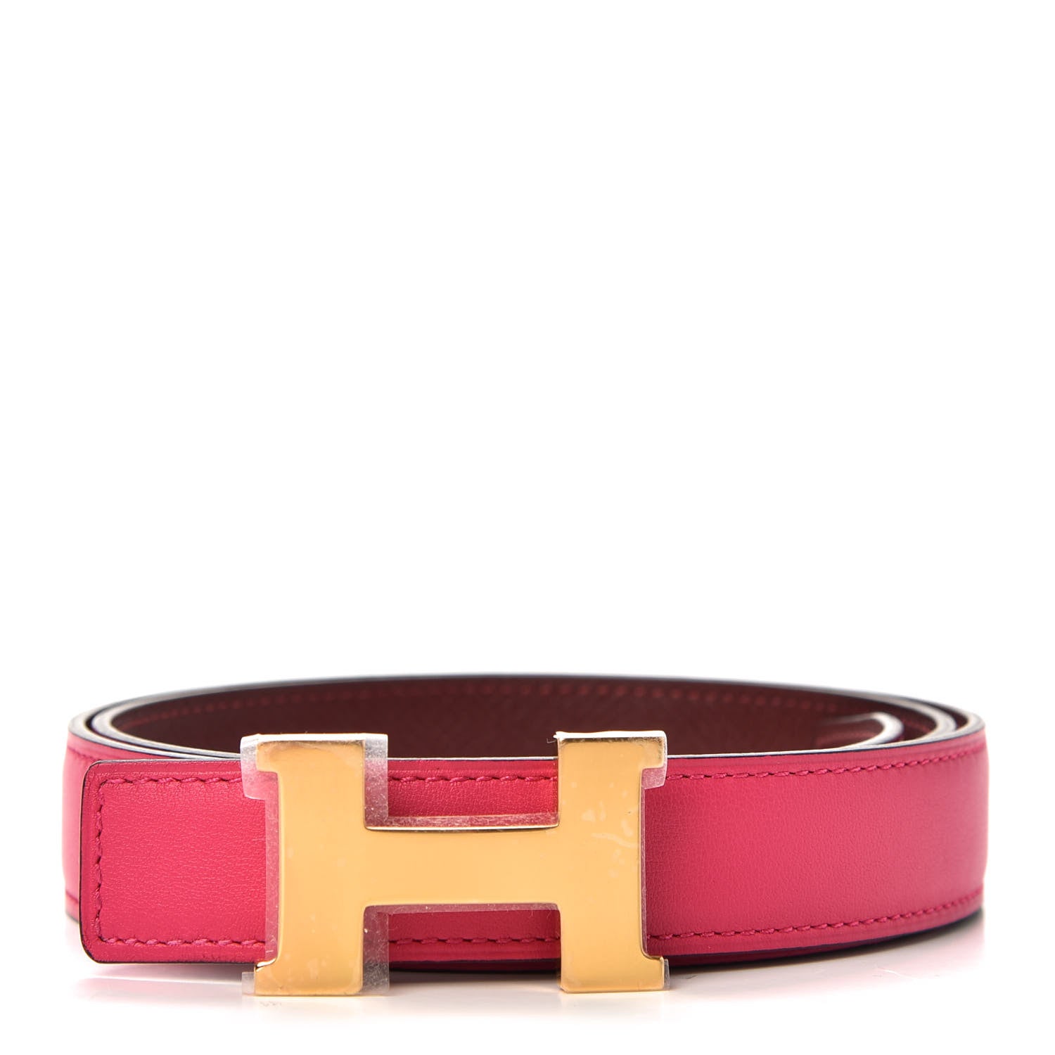 Hermes Swift Epsom 24mm Mini Constance H Belt 75 Rose Mexico Rouge H 1 of 6