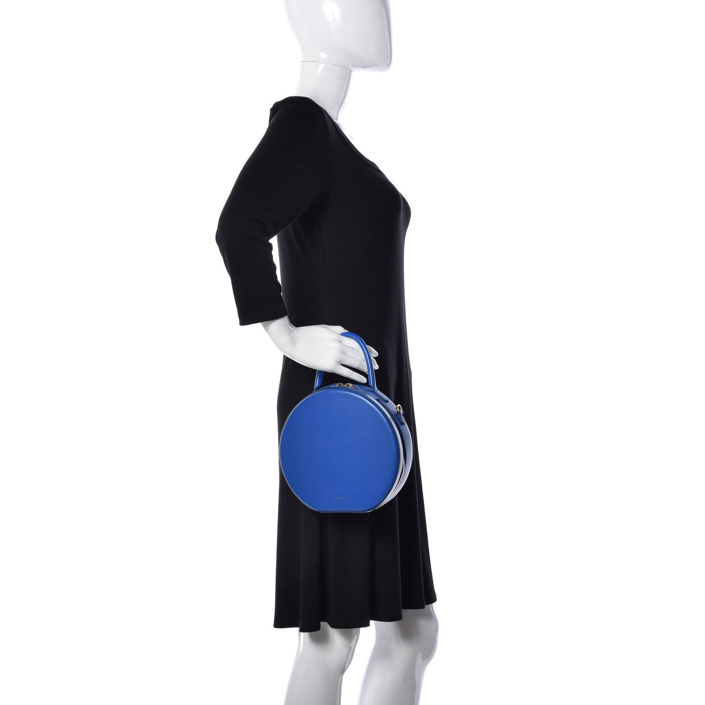 Calfskin Circle Crossbody Bag Royal