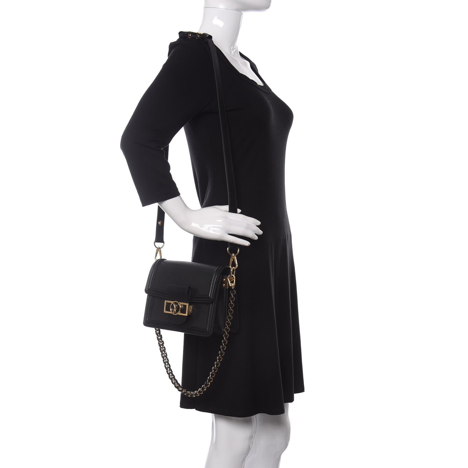 Louis Vuitton Epi Mini Dauphine Black 2 of 11