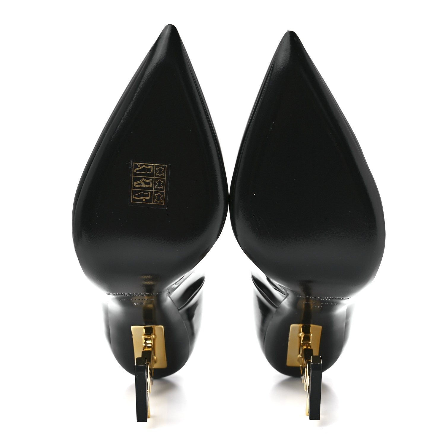 Saint Laurent Patent Opyum 110 Pumps 39 Black Gold 5 of 9