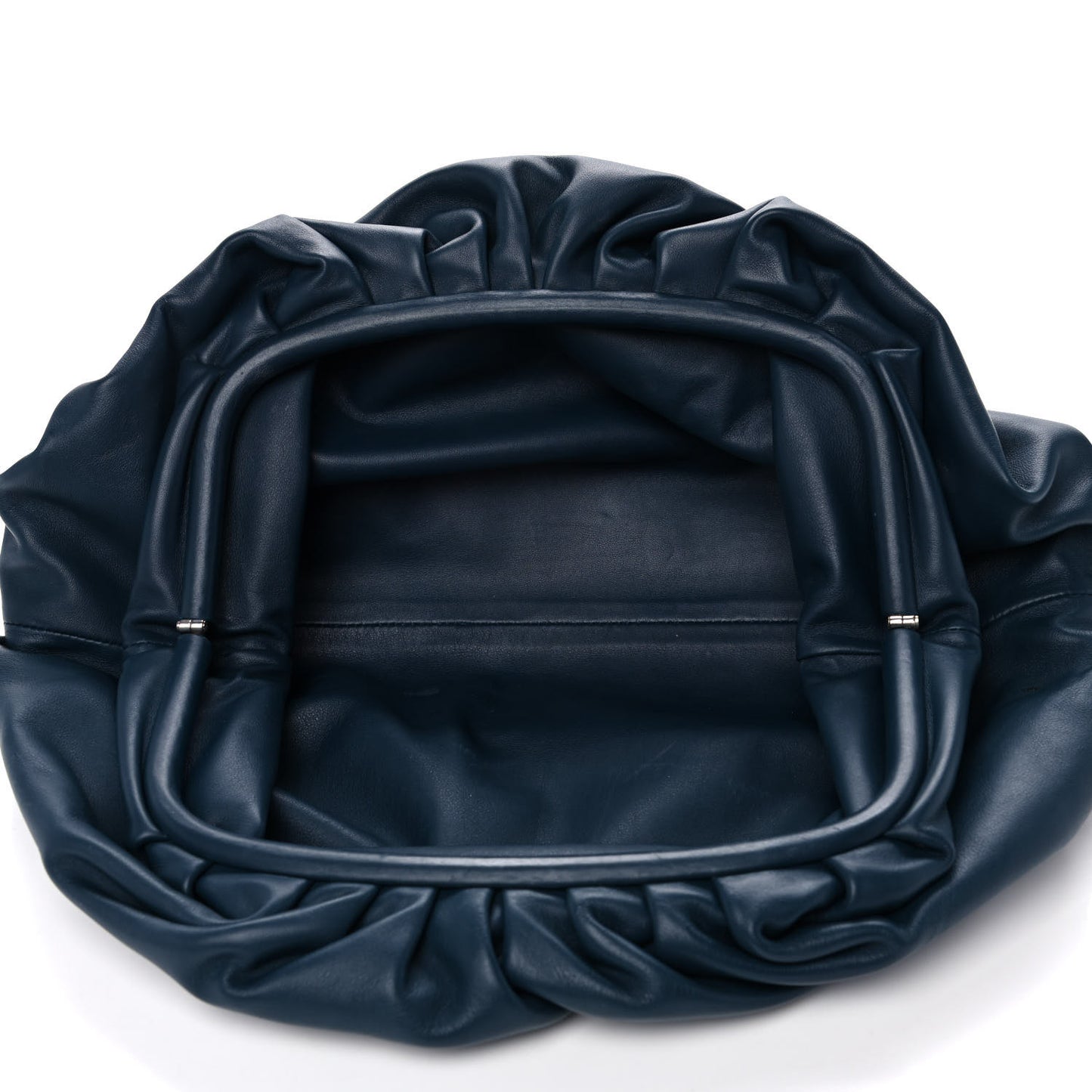 Smooth Butter Calf The Pouch Oversized Clutch Deep Blue