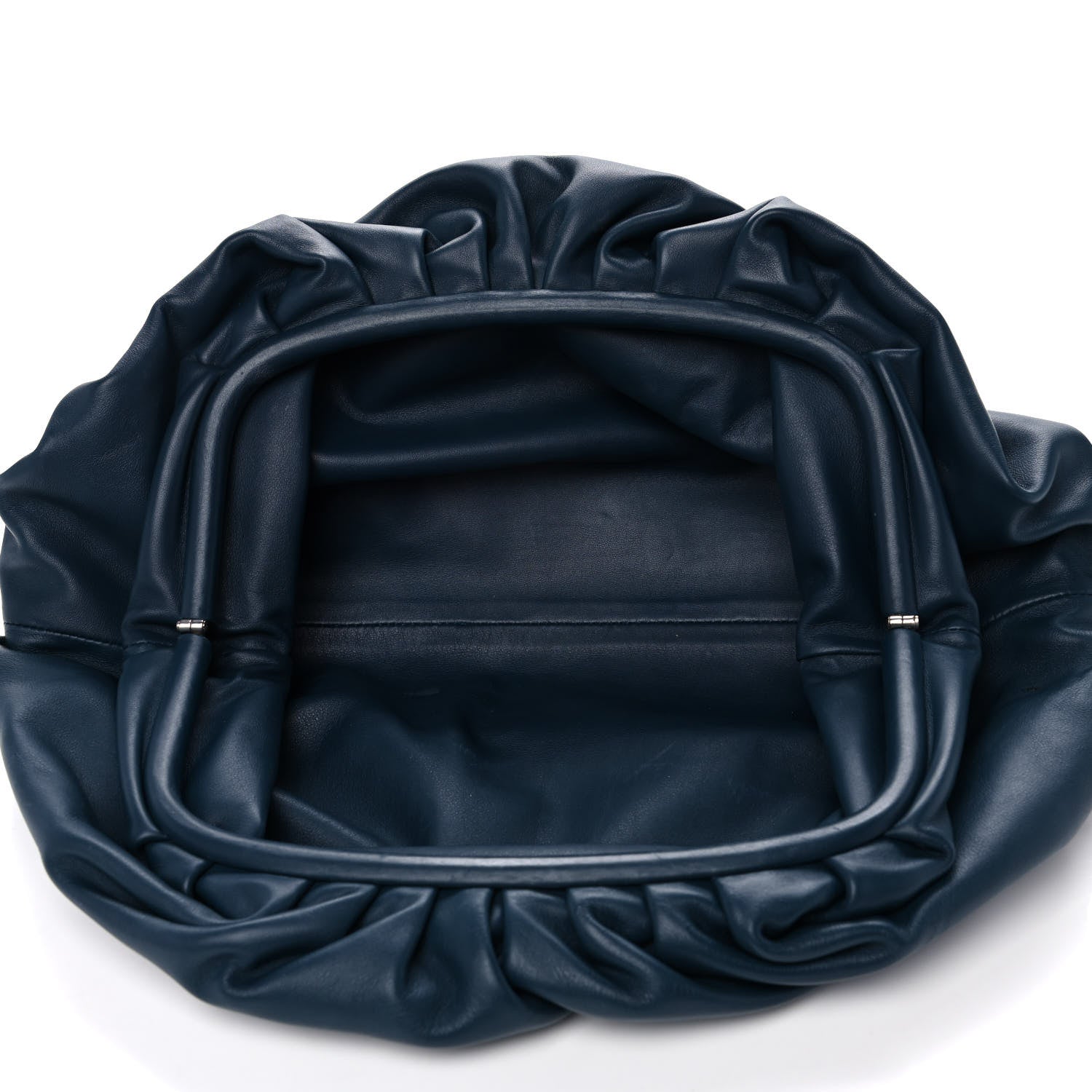 Bottega Veneta Smooth Butter Calf The Pouch Oversized Clutch Deep Blue 5 of 14