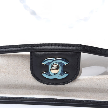 Chanel Lambskin PVC Medium Coco Sand Flap Black 8 of 10