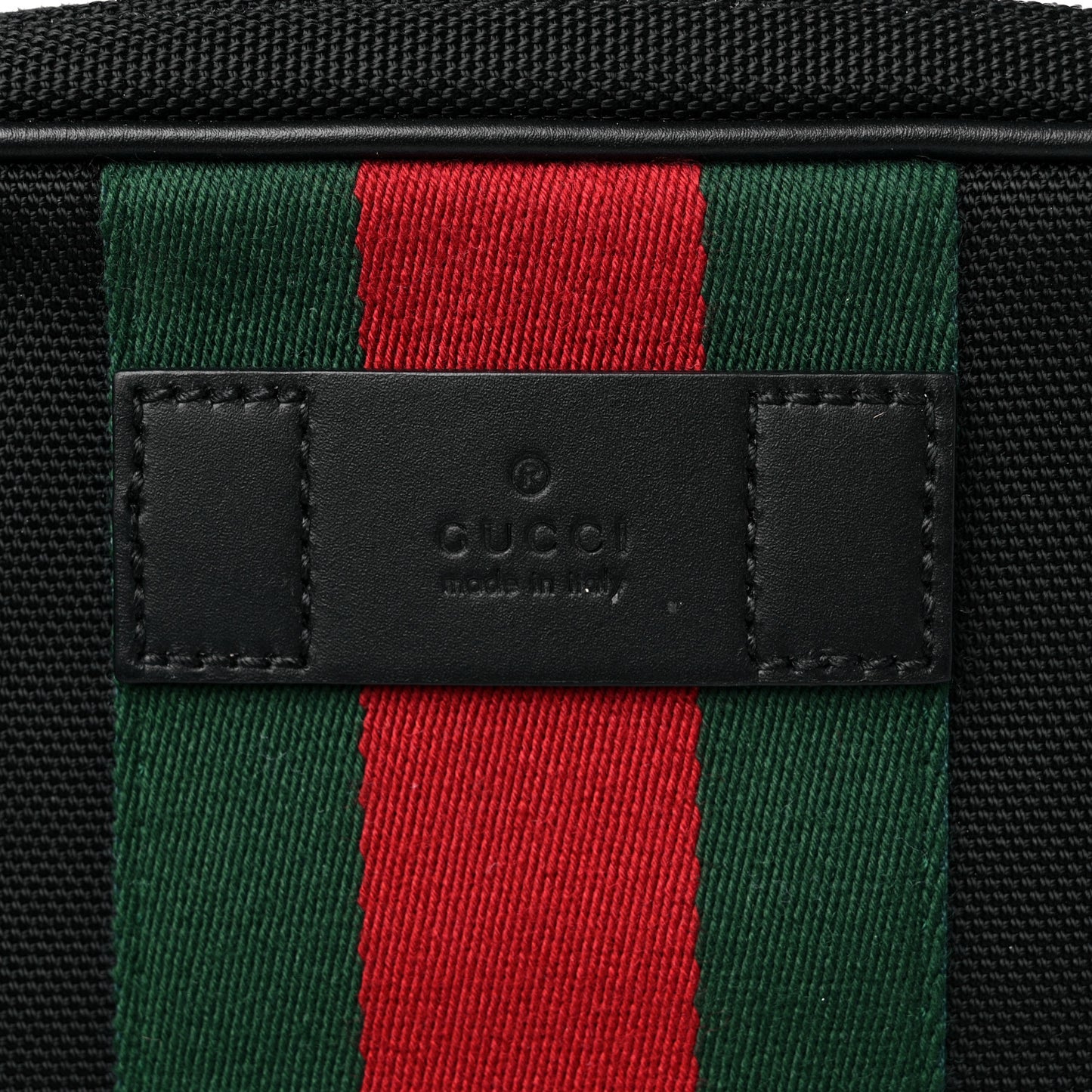 Canvas Web Slim Belt Bag Black