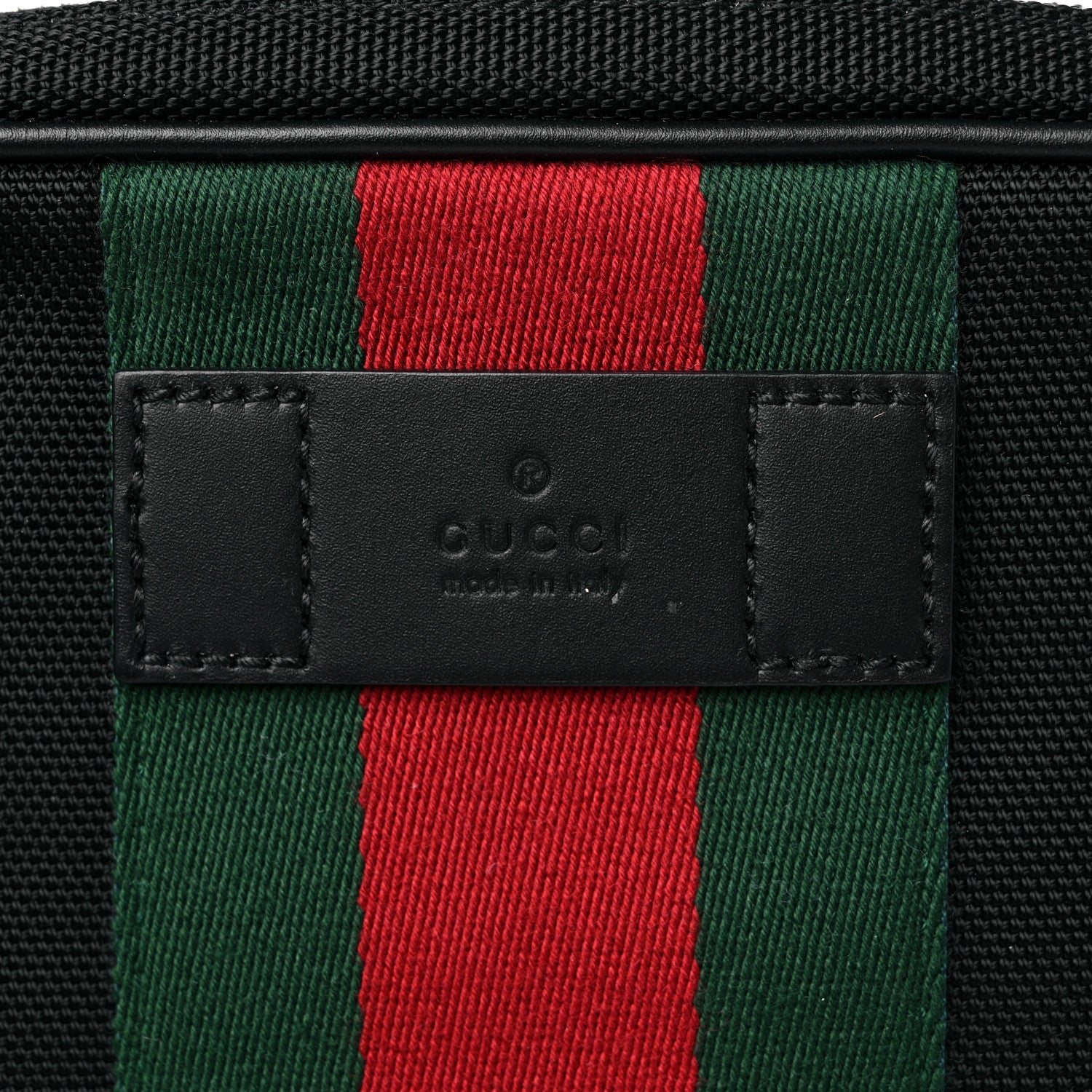 Gucci Canvas Web Slim Belt Bag Black 15 of 15