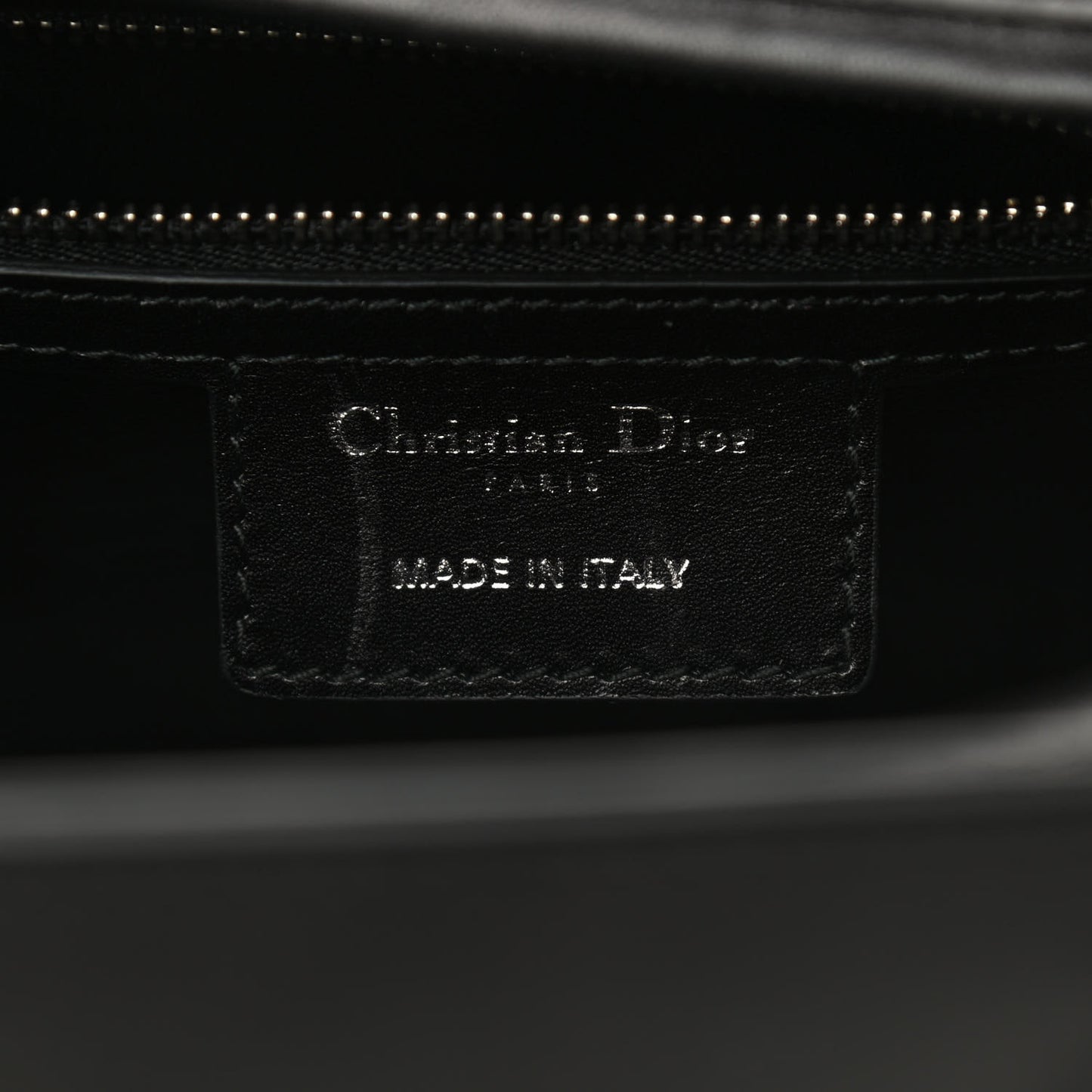 Box Calfskin Lady Dior Pouch Tote Black