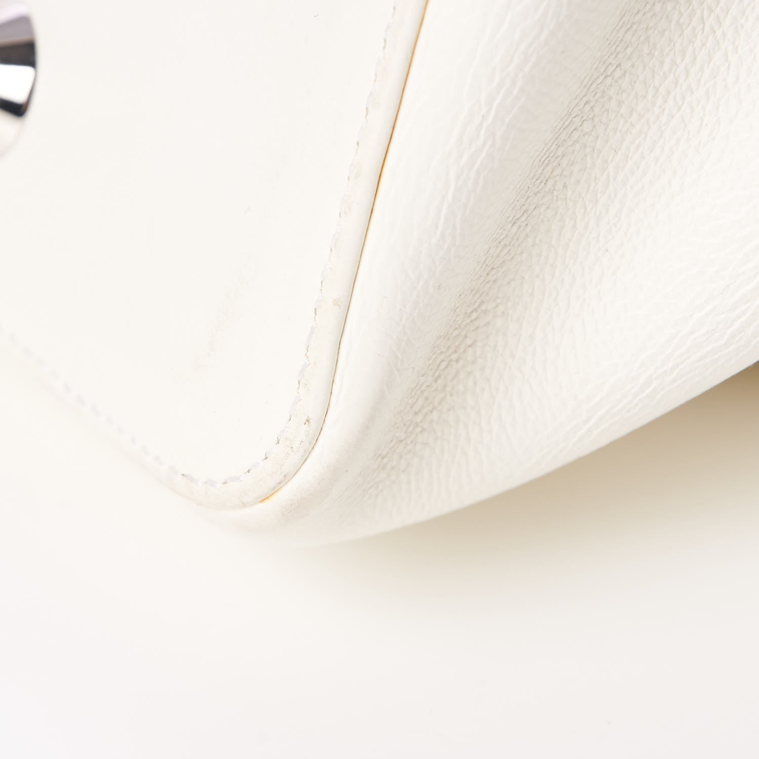Christian Dior Calfskin Frame Satchel White 17 of 20